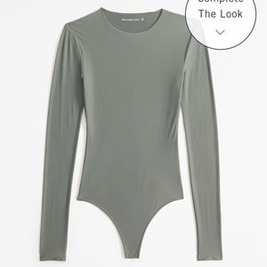 A&F Soft Matte Seamless Long-Sleeve Crew Bodysuit
